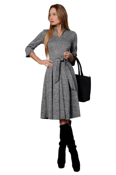 Платье PATRICIA by La Cafe NY1885 серый,черный - фото 1