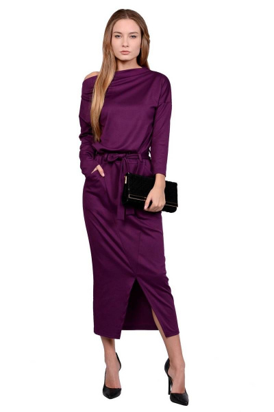 Платье PATRICIA by La Cafe NY14800-1 фиолетовый - фото 1