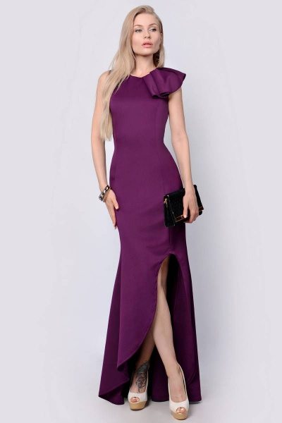 Платье PATRICIA by La Cafe F14815 фиолетовый - фото 1