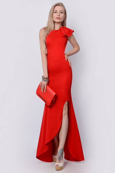 Платье PATRICIA by La Cafe F14815 красный - фото 1