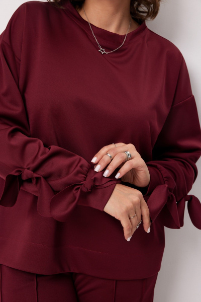 Брюки, свитшот BegiModa 3098 вишневый - фото 6