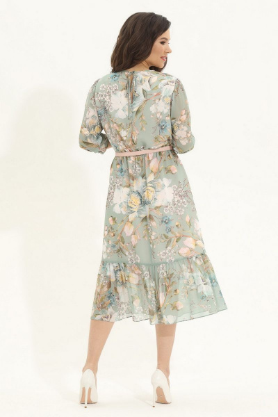 Куртка, платье Магия моды 1879 цветы+розовый - фото 4