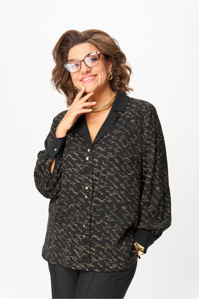 Блуза AVA fashion М-150 черный - фото 6