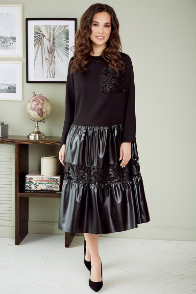Платье Мода Юрс 2652-0 черный - фото 1