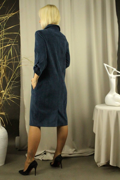 Платье Стильная леди М-207 синий - фото 3