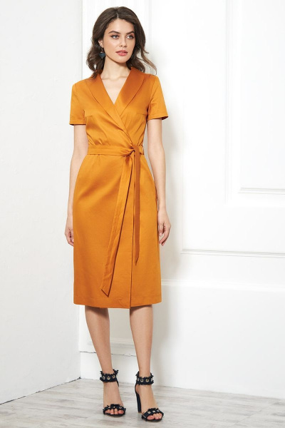 Платье, пояс AYZE 1647 оранжевый - фото 2