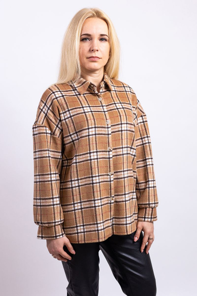 Рубашка Пинск-Стиль 3953 коричневый - фото 1