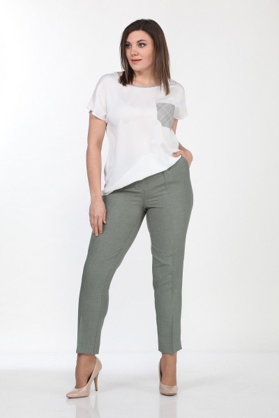 Блуза, брюки, жакет Lady Style Classic 2133/1 хаки - фото 3