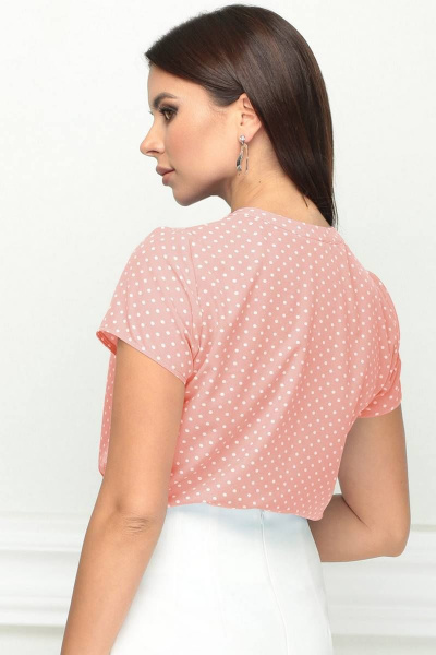 Блуза LeNata 11856 розовая-в-горох - фото 2