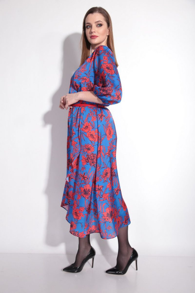 Платье Michel chic 2047 красно-синий - фото 1