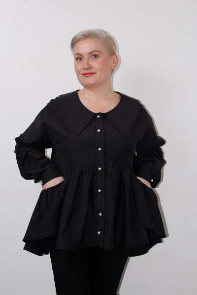 Блуза MIRSINA FASHION 14842020 черный - фото 1