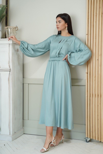 Платье LadisLine 1336 светлая-бирюза - фото 4