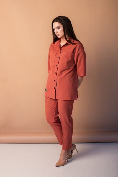Блуза, брюки Angelina 639 оранжевый - фото 5