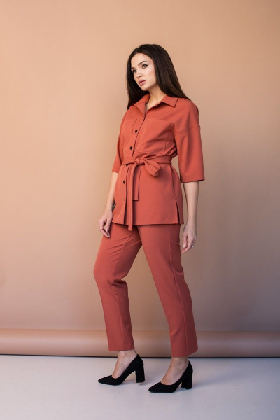 Блуза, брюки Angelina 639 оранжевый - фото 1