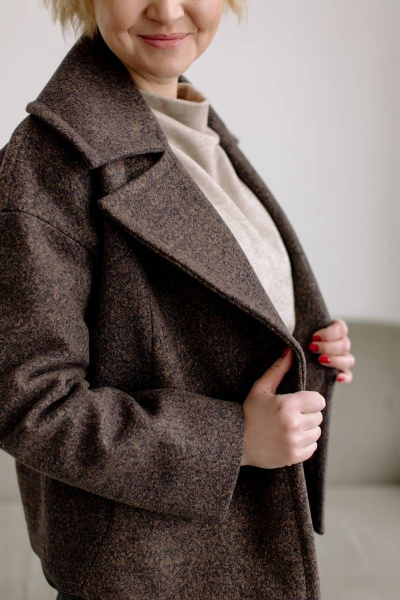 Пальто Ivera 637 коричневый - фото 4