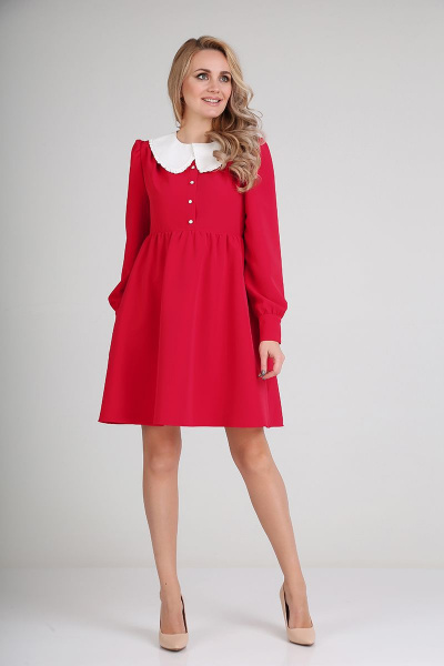 Воротник, платье Andrea Fashion AF-117/1 красный - фото 1
