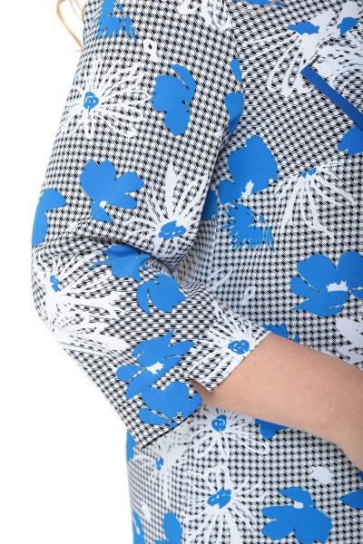 Блуза, брюки Мишель стиль 936/1 серо-голубой - фото 2