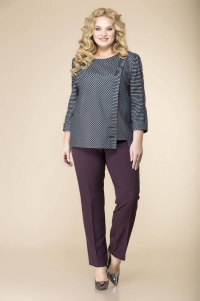 Блуза, брюки Romanovich Style 2-1269 темная_вишня - фото 2