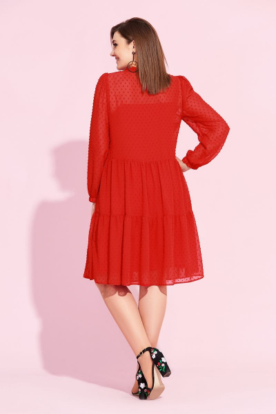 Платье Милора-стиль 848 красный - фото 2