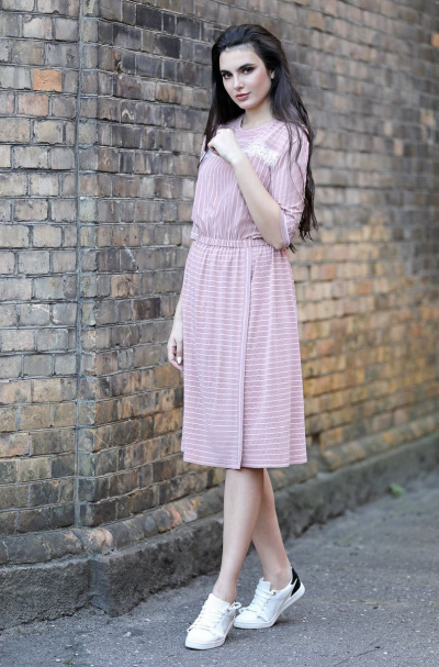 Платье PiRS А478 розовый - фото 1