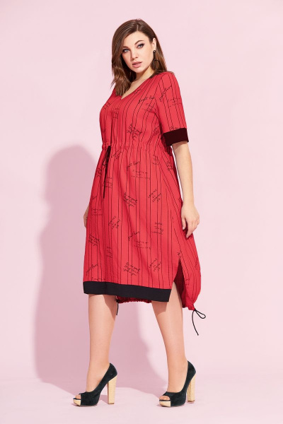 Платье Милора-стиль 876 красный - фото 1