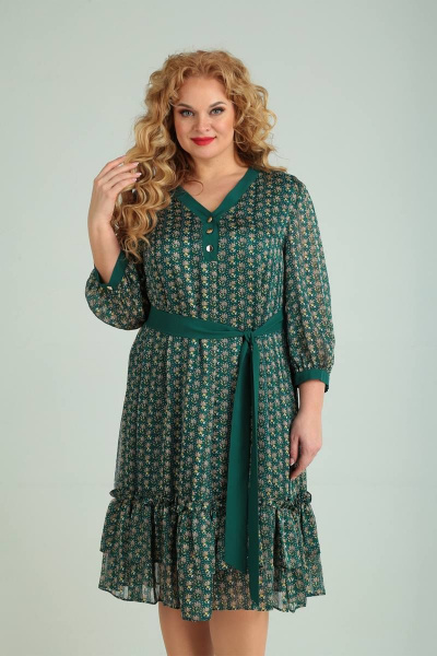Платье Moda Versal П2173 зеленый - фото 5