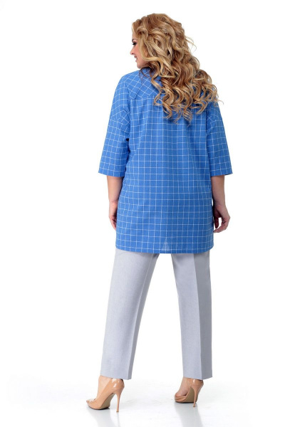 Блуза, брюки Мишель стиль 945 синий - фото 3