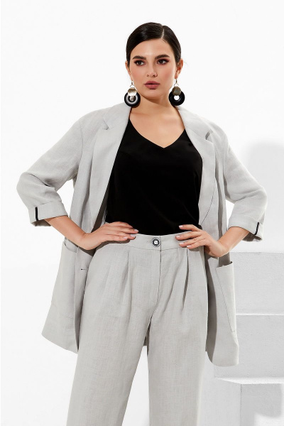 Блуза, брюки, жакет Lissana 4220 серый - фото 3