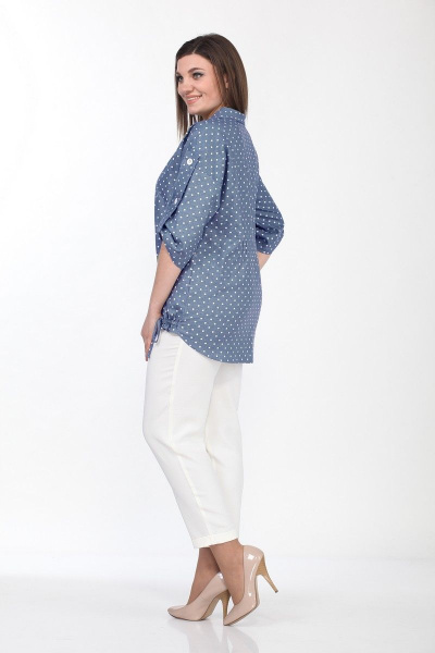 Блуза, брюки Lady Style Classic 2058/8 голобой-молочный - фото 3