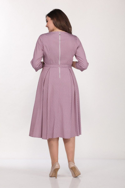 Платье Lady Style Classic 1270/19 розовый_горошек - фото 2