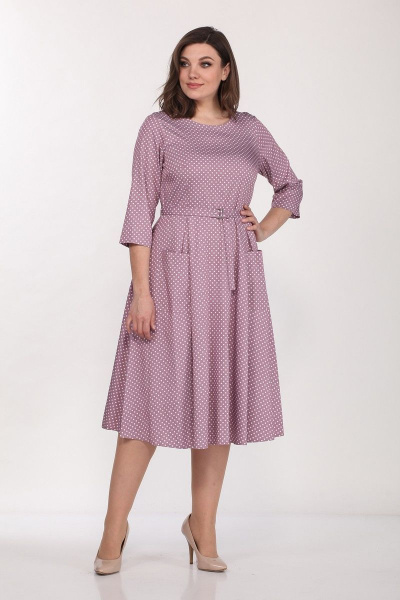 Платье Lady Style Classic 1270/19 розовый_горошек - фото 1