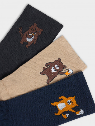 Носки Mark Formelle 107A-2904/243107A графит_капучино_т.синий_рис.2904 - фото 1