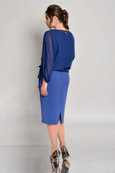 Блуза, платье Faufilure С745 синий - фото 2