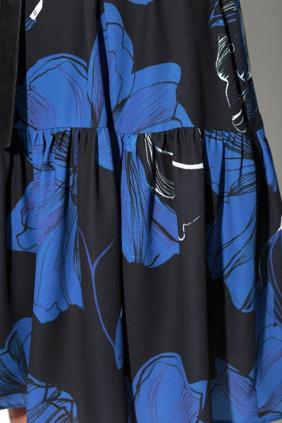 Платье Koketka i K 826 черный+синие_цветы - фото 9
