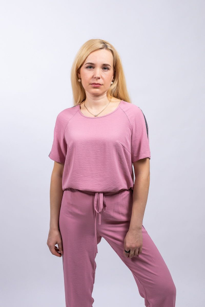 Блуза, брюки Пинск-Стиль 3849 розовый - фото 2