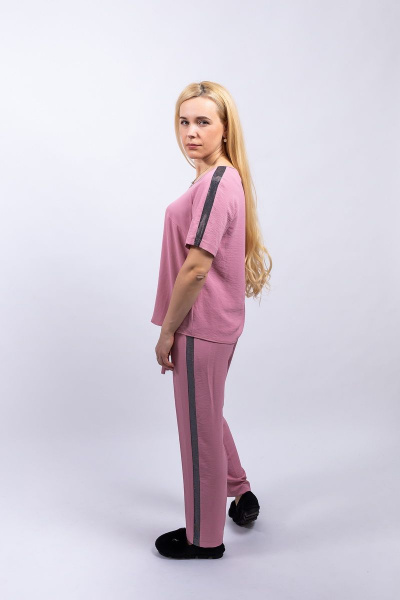 Блуза, брюки Пинск-Стиль 3849 розовый - фото 4