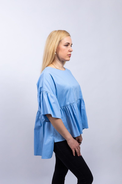 Блуза Пинск-Стиль 3881 голубой - фото 3
