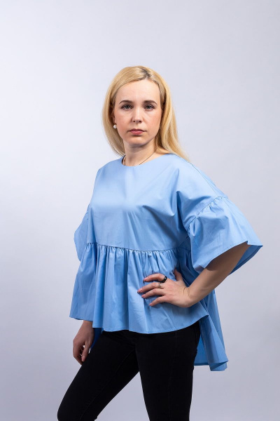 Блуза Пинск-Стиль 3881 голубой - фото 1