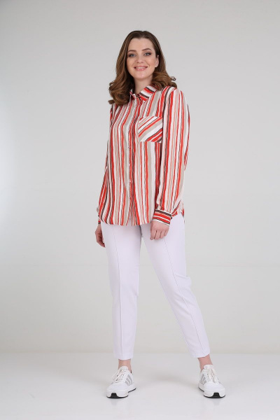 Блуза, брюки Lady Line 494 красный - фото 2