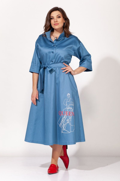 Платье ELLETTO 1818 синий - фото 3