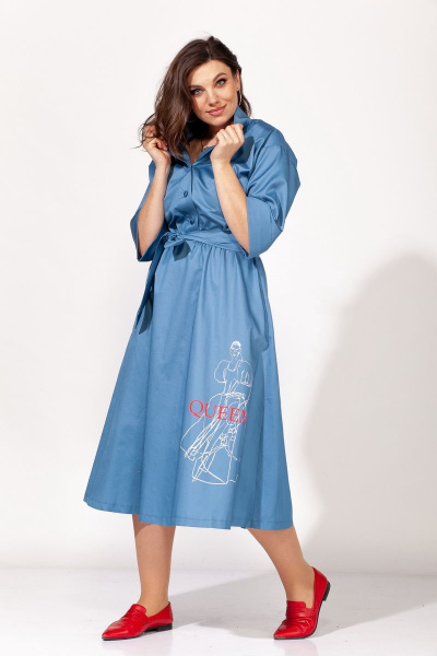 Платье ELLETTO 1818 синий - фото 1