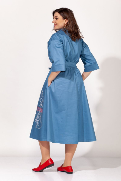 Платье ELLETTO 1818 синий - фото 5