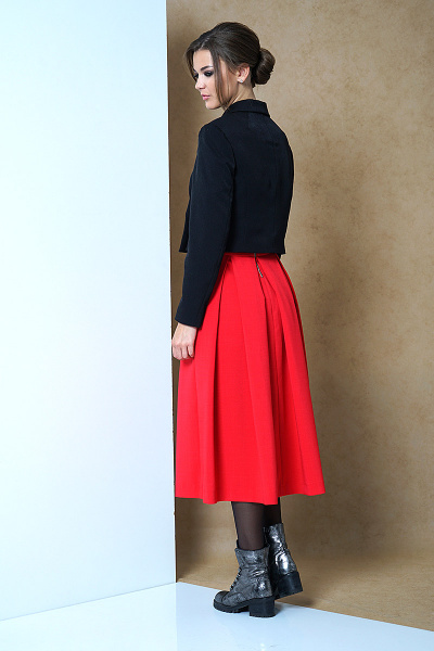 Жакет, юбка Fantazia Mod 3279 черный+красный - фото 4