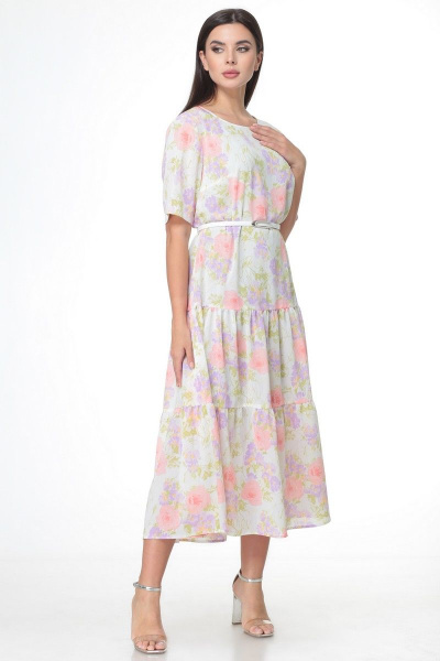 Платье Angelina & Сompany 514 розовый_цветы - фото 10
