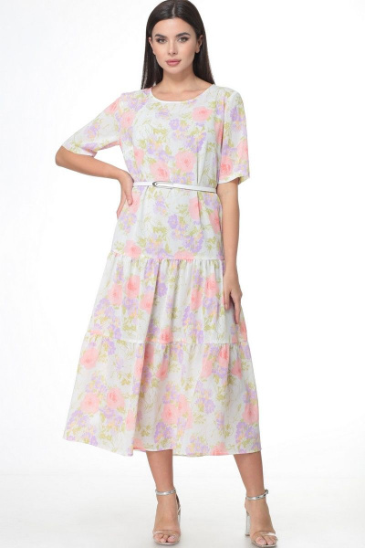 Платье Angelina & Сompany 514 розовый_цветы - фото 9