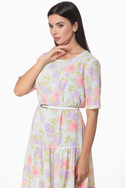 Платье Angelina & Сompany 514 розовый_цветы - фото 8