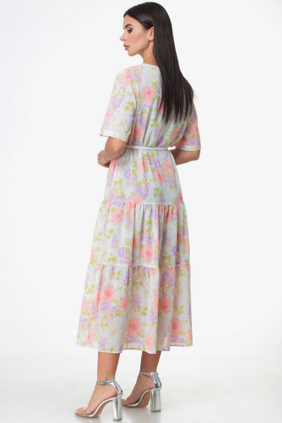 Платье Angelina & Сompany 514 розовый_цветы - фото 7