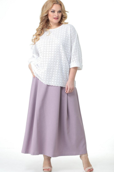 Блуза, юбка Angelina & Сompany 519 белый-розовый - фото 5