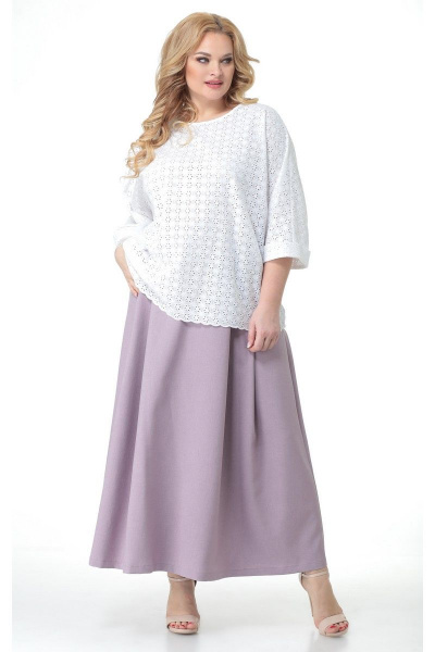 Блуза, юбка Angelina & Сompany 519 белый-розовый - фото 1