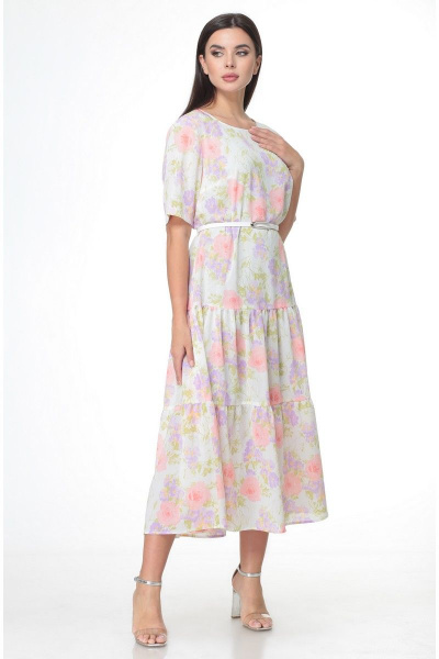 Платье Angelina & Сompany 514 розовый_цветы - фото 5